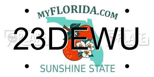 23DEWU Florida License Plate
