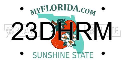 23DHRM Florida License Plate