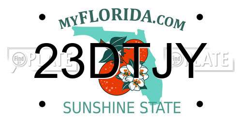 23DTJY Florida License Plate