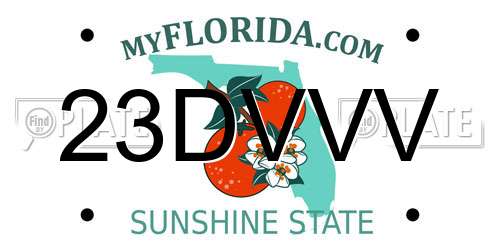 23DVVV Florida License Plate