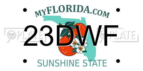 23DWF Florida License Plate