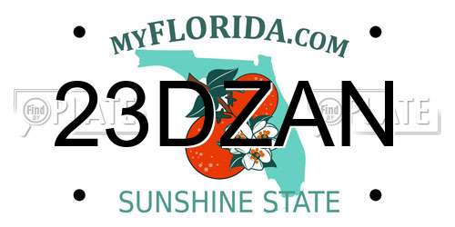 23DZAN Florida License Plate