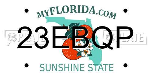 23EBQP Florida License Plate