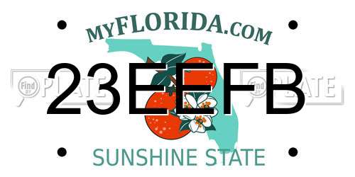 23EEFB Florida License Plate