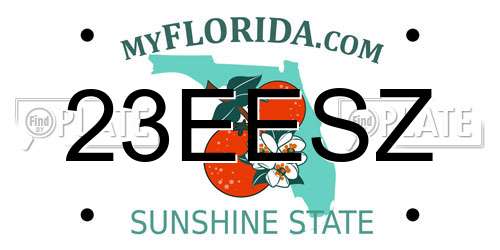 23EESZ Florida License Plate