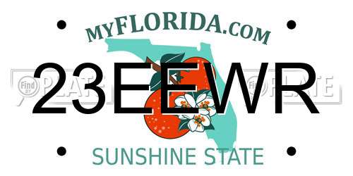 23EEWR Florida License Plate