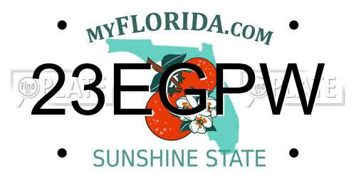 23EGPW Florida License Plate