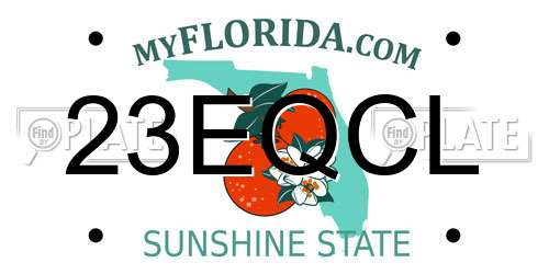 23EQCL Florida License Plate