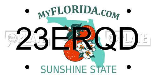 23ERQD Florida License Plate