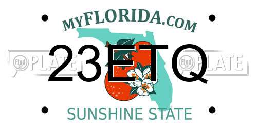 23ETQ Florida License Plate