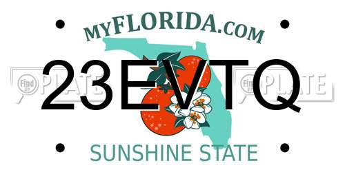 23EVTQ Florida License Plate