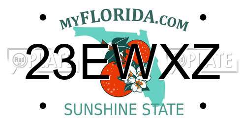 23EWXZ Florida License Plate