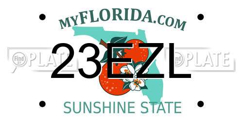 23EZL Florida License Plate