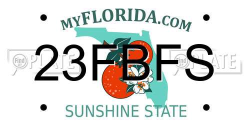 23FBFS Florida License Plate
