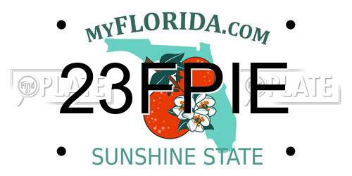 23FPIE Florida License Plate