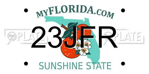 23JFR Florida License Plate