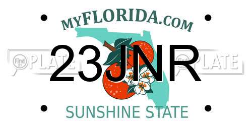 23JNR Florida License Plate
