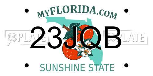 23JQB Florida License Plate