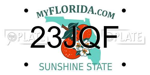 23JQF Florida License Plate