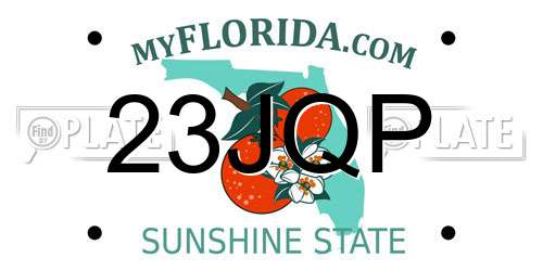 23JQP Florida License Plate