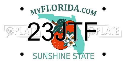 23JTF Florida License Plate