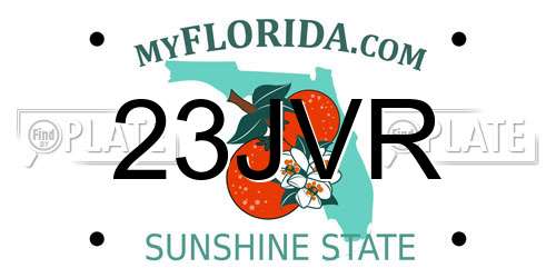 23JVR Florida License Plate