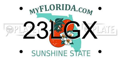 23LGX Florida License Plate
