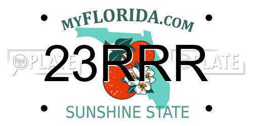 23RRR Florida License Plate