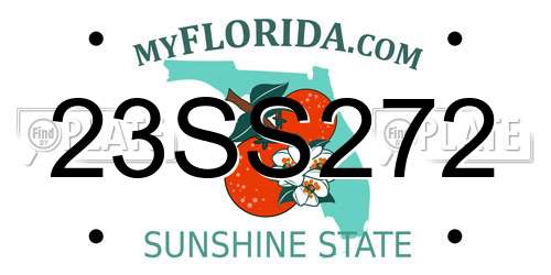 23SS272 Florida License Plate