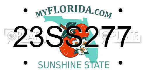 23SS277 Florida License Plate