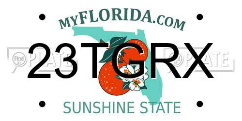 23TGRX Florida License Plate