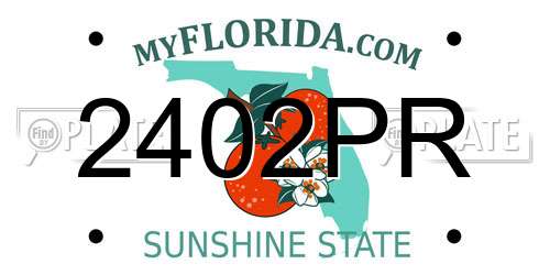 2402PR Florida License Plate