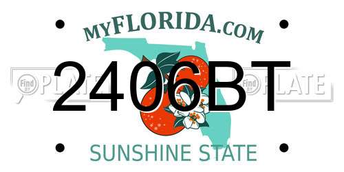 2406BT Florida License Plate