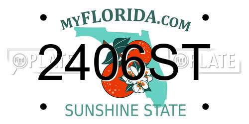 2406ST Florida License Plate