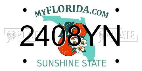 2408YN Florida License Plate
