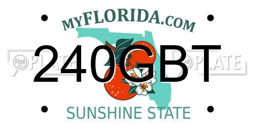 240GBT Florida License Plate