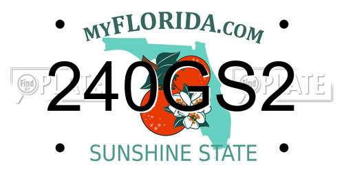 240GS2 Florida License Plate