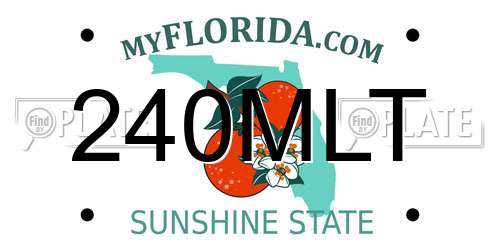 240MLT Florida License Plate