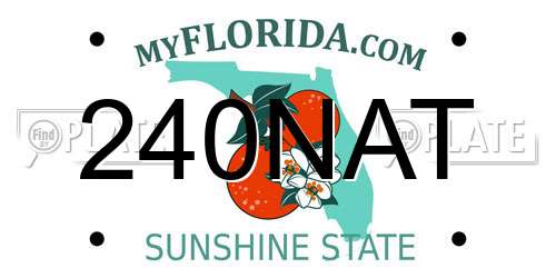 240NAT Florida License Plate
