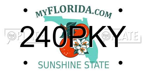 240PKY Florida License Plate