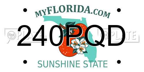 240PQD Florida License Plate