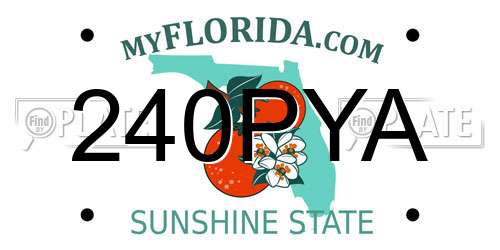 240PYA Florida License Plate