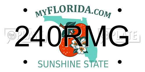 240RMG Florida License Plate
