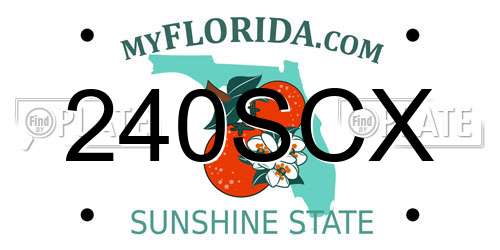 240SCX Florida License Plate