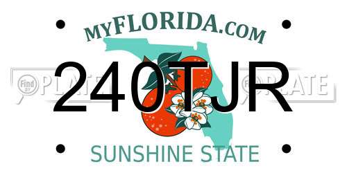 240TJR Florida License Plate