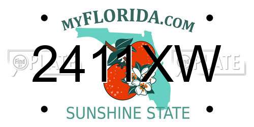 2411XW Florida License Plate