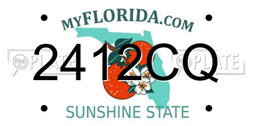 2412CQ Florida License Plate