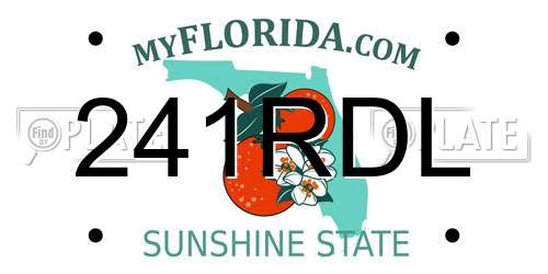 241RDL Florida License Plate