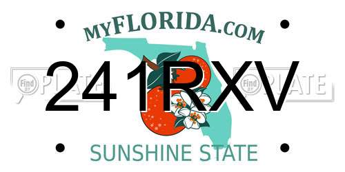 241RXV Florida License Plate