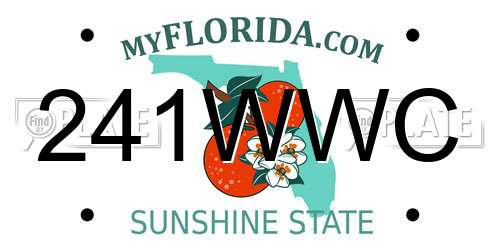 241WWC Florida License Plate